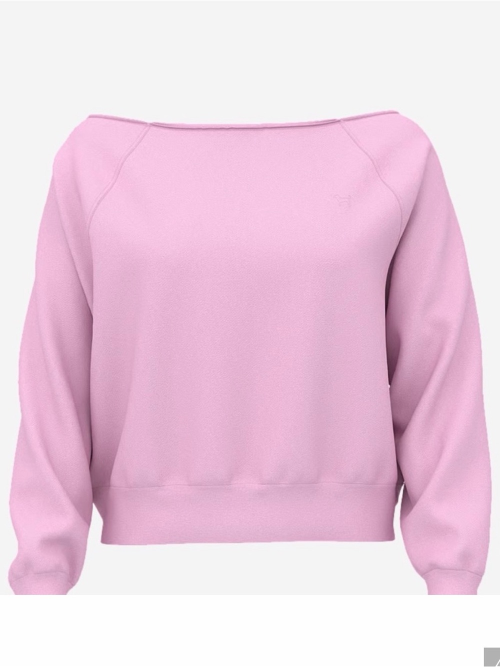 PINK Victoria's Secret Light Pink Off-Shoulder Sweatshirt